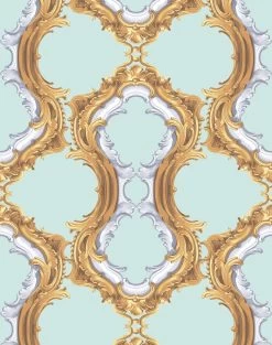 'Louie Whoey' Wallpaper By Wallshoppe - Seafoam -Wall Decoration Store LouieWhoey forweb seafoam 05d79ea3 b0df 4c38 92ea 797f2f04e9ee