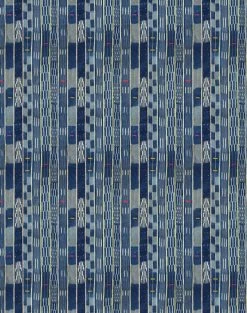 'Small Madison Stripe' Wallpaper By Chris Benz - Indigo
