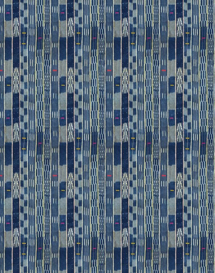 'Small Madison Stripe' Wallpaper By Chris Benz - Indigo 6 'Small Madison Stripe' Wallpaper By Chris Benz - Indigo - Image 4