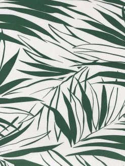 'Fabric By The Yard - Majesty Palm - Green On California Cotton -Wall Decoration Store Majesty Palm Green on Linen Design