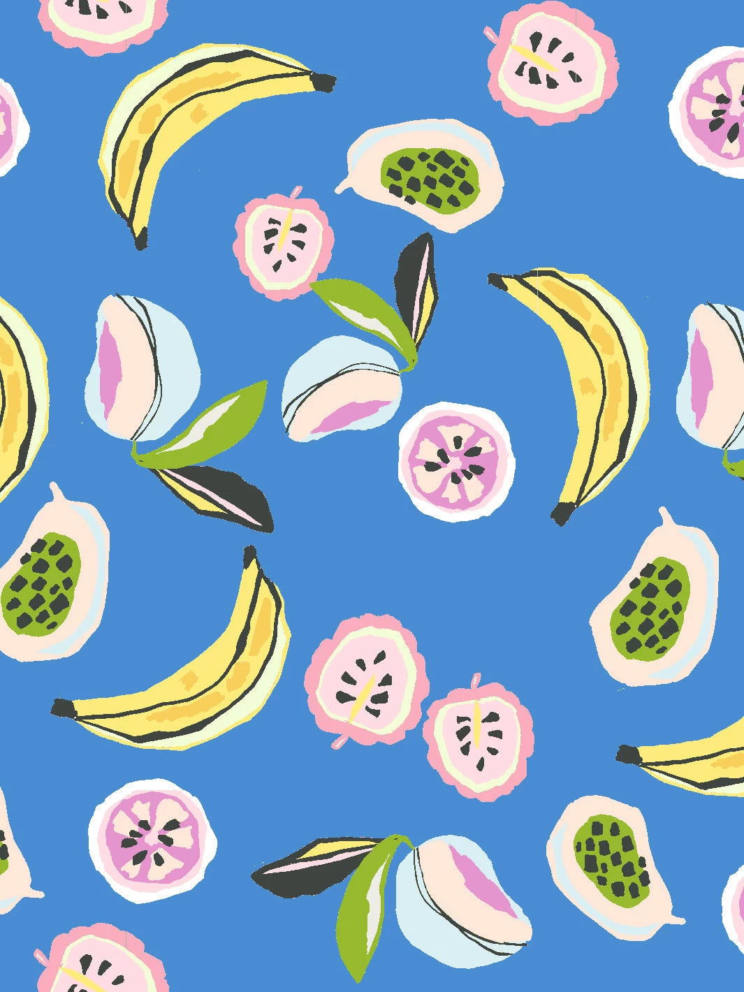 'Mango Papaya' Wallpaper By Tea Collection - Cerulean 3 'Mango Papaya' Wallpaper By Tea Collection - Cerulean