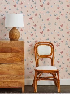 'Mariposa' Wallpaper By Tea Collection - Peach -Wall Decoration Store Mariposa by Tea Collection Peach RS