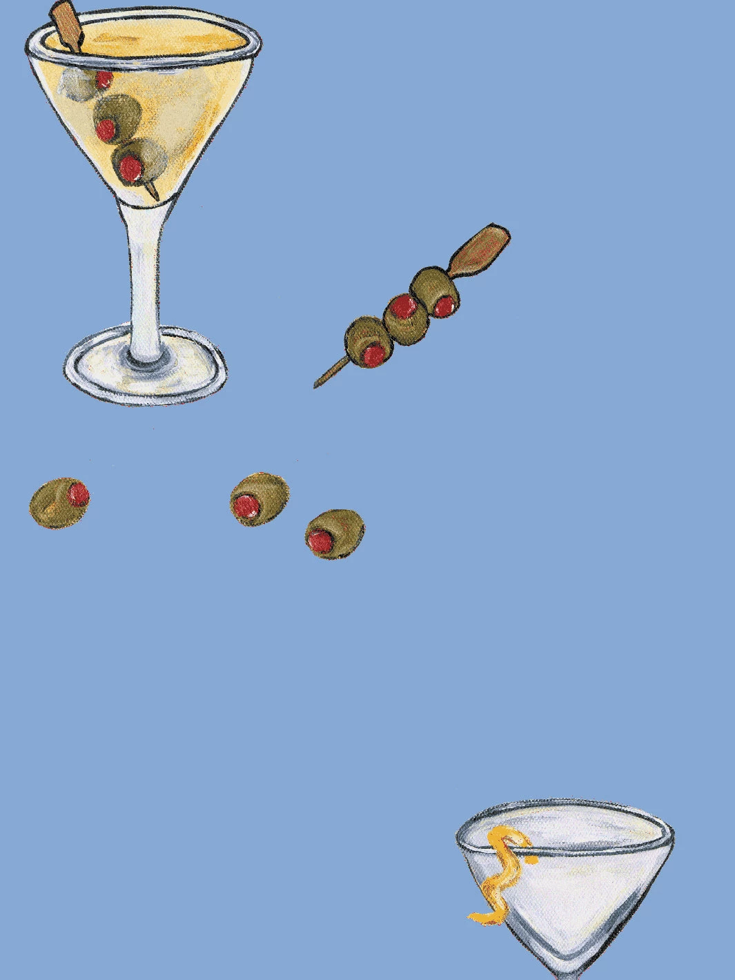 'Martini' Wallpaper By CAB X Carlyle - Blue 5 'Martini' Wallpaper By CAB X Carlyle - Blue - Image 3