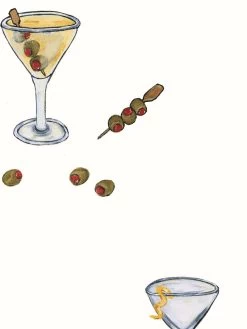 'Martini' Wallpaper By CAB X Carlyle - Lobby White -Wall Decoration Store Martini LobbyWhite Detail