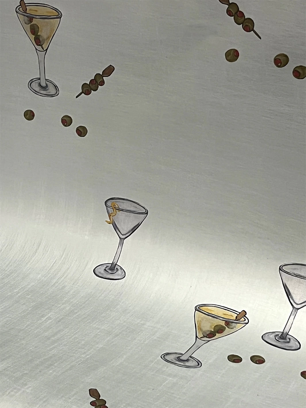 'Martini' Wallpaper By CAB X Carlyle - Matte Silver 3 'Martini' Wallpaper By CAB X Carlyle - Matte Silver