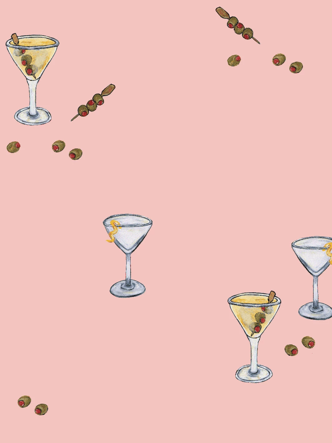 'Martini' Wallpaper By CAB X Carlyle - Pink 4 'Martini' Wallpaper By CAB X Carlyle - Pink - Image 2