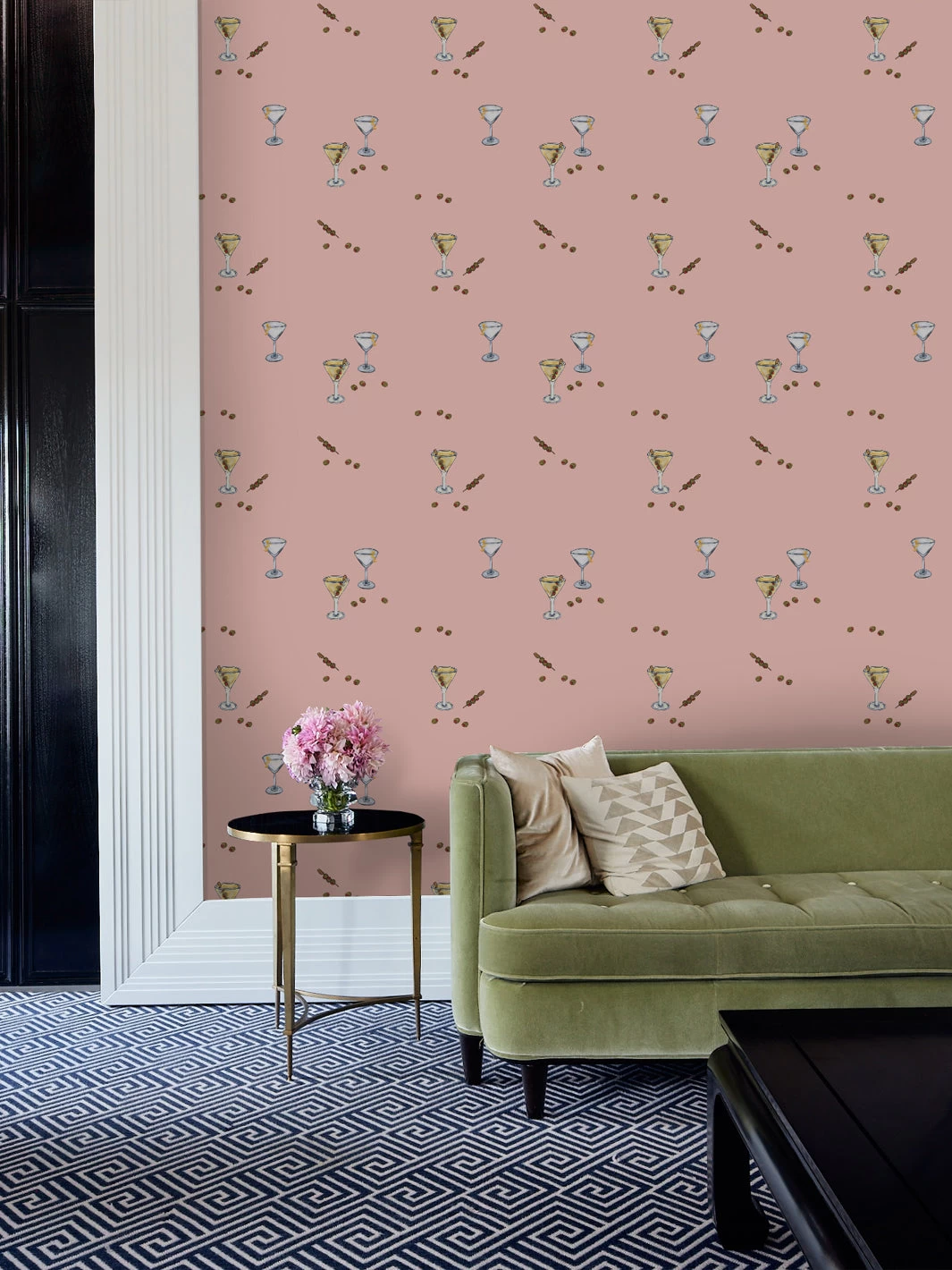 'Martini' Wallpaper By CAB X Carlyle - Pink 3 'Martini' Wallpaper By CAB X Carlyle - Pink