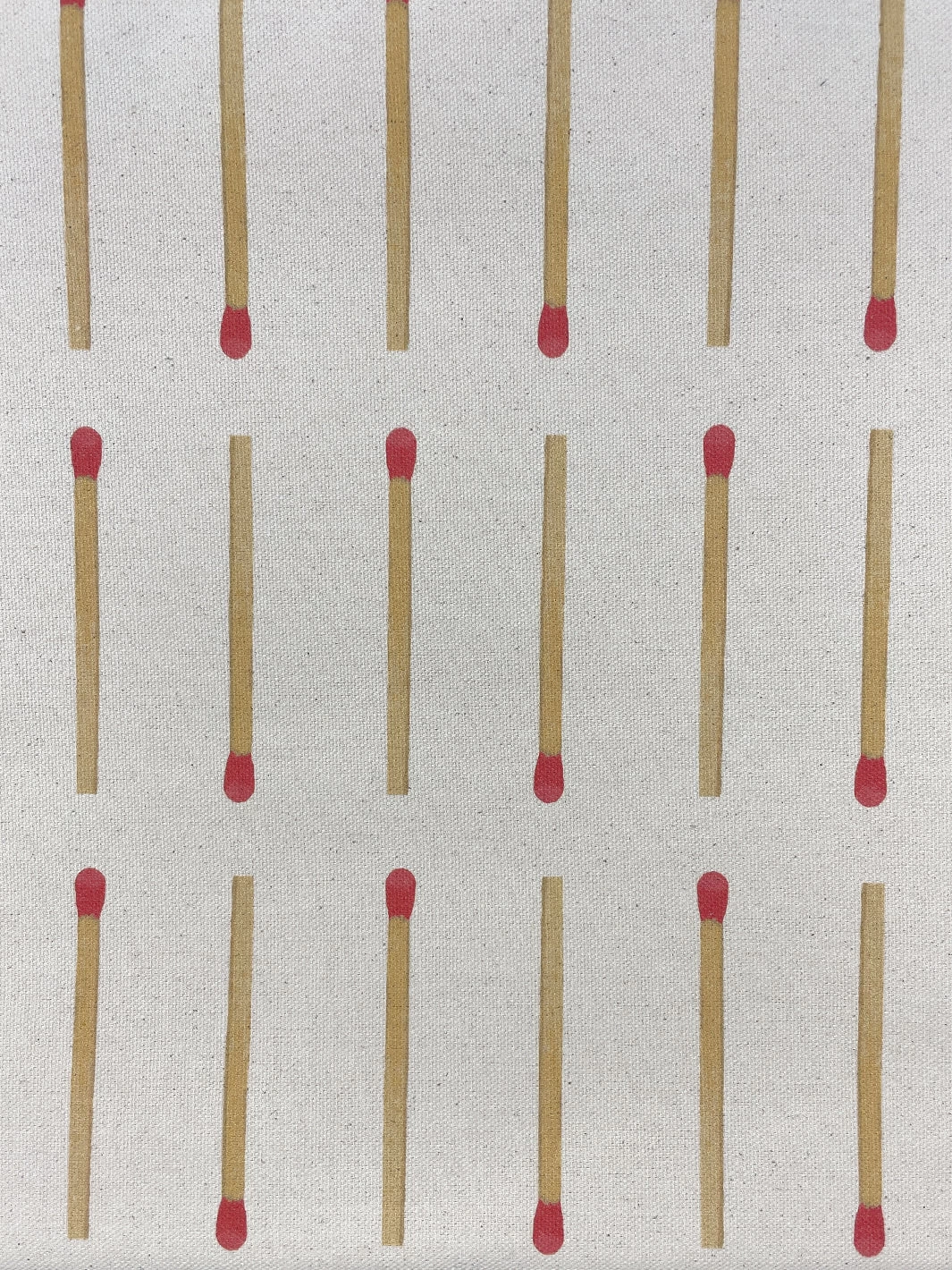 'Fabric By The Yard - Matchstick - Natural On Raw Canvas 4 'Fabric By The Yard - Matchstick - Natural On Raw Canvas - Image 2