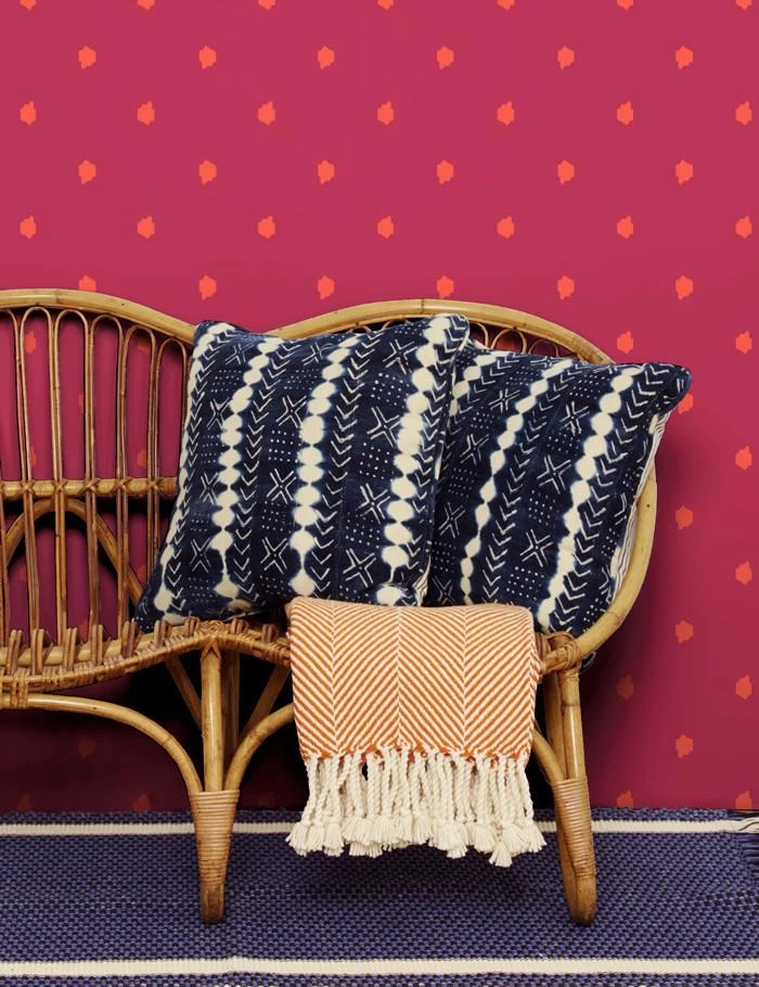 'Medina Dot' Wallpaper By Wallshoppe - Persimmon / Rose 4 'Medina Dot' Wallpaper By Wallshoppe - Persimmon / Rose - Image 2