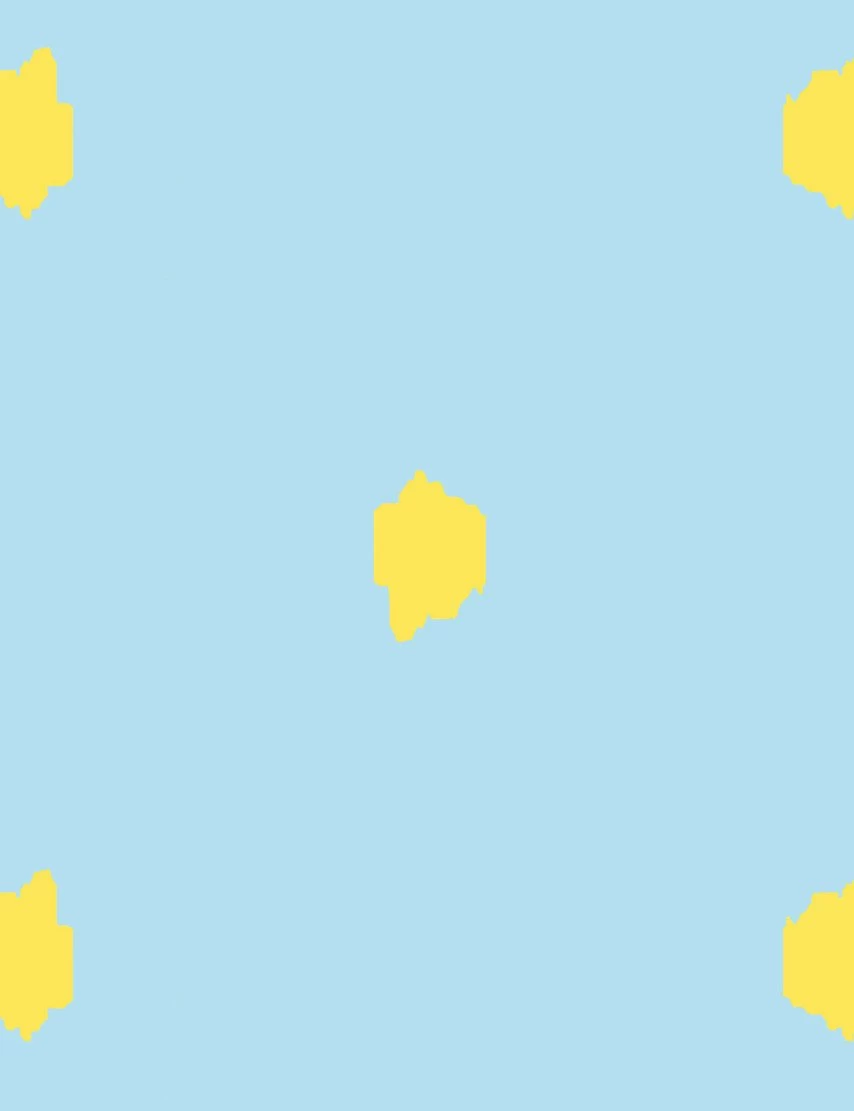 'Medina Dot' Wallpaper By Wallshoppe - Daffodil / Baby Blue 5 'Medina Dot' Wallpaper By Wallshoppe - Daffodil / Baby Blue - Image 3