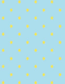'Medina Dot' Wallpaper By Wallshoppe - Daffodil / Baby Blue