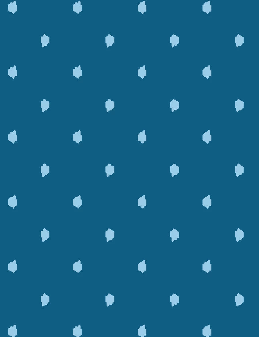 'Medina Dot' Wallpaper By Wallshoppe - Powder Blue / Cadet Blue 3 'Medina Dot' Wallpaper By Wallshoppe - Powder Blue / Cadet Blue