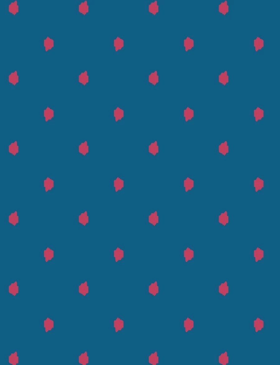 'Medina Dot' Wallpaper By Wallshoppe - Rose / Cadet Blue 6 'Medina Dot' Wallpaper By Wallshoppe - Rose / Cadet Blue - Image 4
