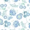 'Mediterranean Floral' Wallpaper By Tea Collection - Blue 1 'Mediterranean Floral' Wallpaper By Tea Collection - Blue -Wall Decoration Store Mediterranean Floral Blue design 86888e90 36b5 4e24 abbf f53b78324fa3