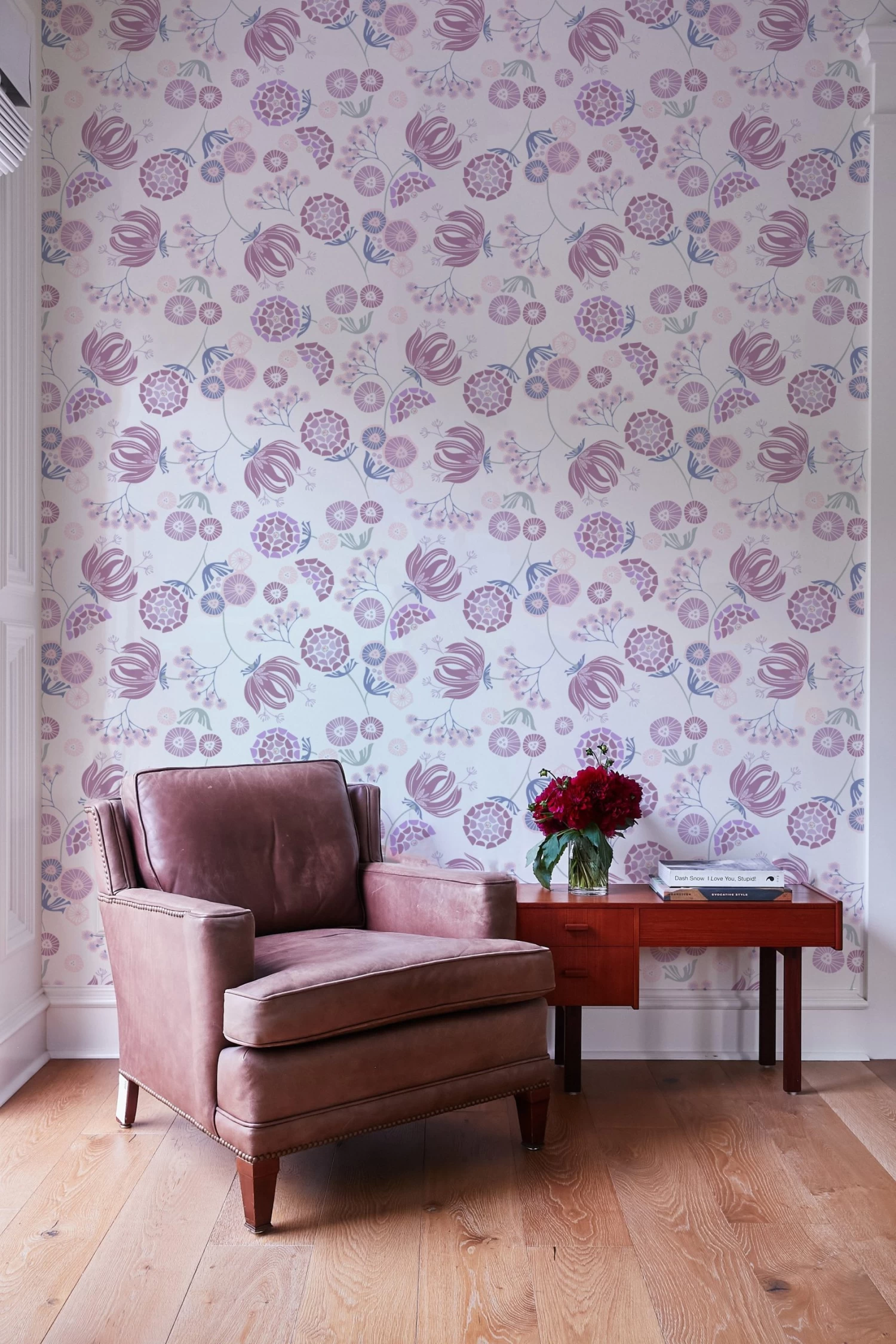 'Mediterranean Floral' Wallpaper By Tea Collection - Lavender 4 'Mediterranean Floral' Wallpaper By Tea Collection - Lavender - Image 2