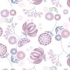 'Mediterranean Floral' Wallpaper By Tea Collection - Lavender