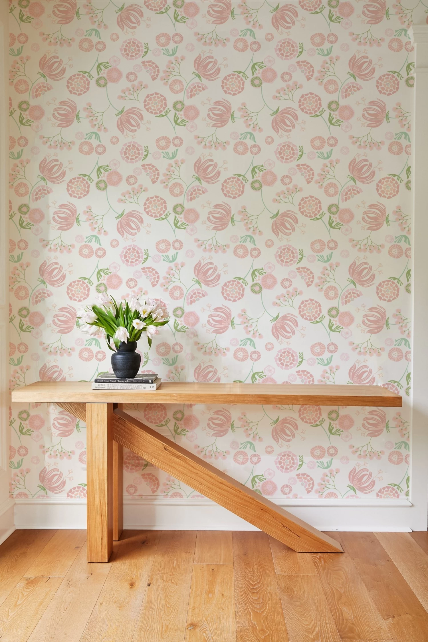 'Mediterranean Floral' Wallpaper By Tea Collection - Pink 4 'Mediterranean Floral' Wallpaper By Tea Collection - Pink - Image 2