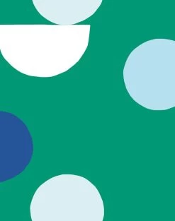 'Mid-Century Dots' Wallpaper By Clare V.- Green