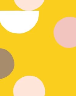 'Mid-Century Dots' Wallpaper By Clare V.- Marigold