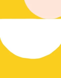 'Mid-Century Dots' Wallpaper By Clare V.- Marigold -Wall Decoration Store Midcentury Dots by Clare V Marigold detail