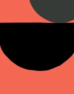 'Mid-Century Dots' Wallpaper By Clare V.- Retro Red -Wall Decoration Store Midcentury Dots by Clare V Retro Red detail