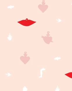'Large Milagros' Wallpaper By Clare V. - Pink / Blush -Wall Decoration Store Milagros Large by Clare V Pink on Blush detail 2c006cbe aa01 4087 a3f1 d85291ff41ca
