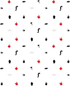 'Milagros' Wallpaper By Clare V. - Red