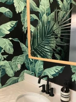 'Palm Leaf' Mirrored Art By Artshoppe -Wall Decoration Store Mirror