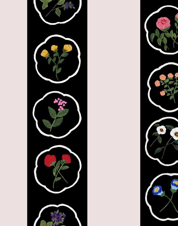 'Montaigne Stripe' Wallpaper By Carly Beck - Black 3 'Montaigne Stripe' Wallpaper By Carly Beck - Black