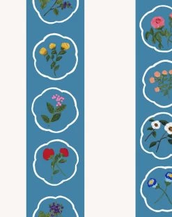 'Montaigne Stripe' Wallpaper By Carly Beck - Lapis