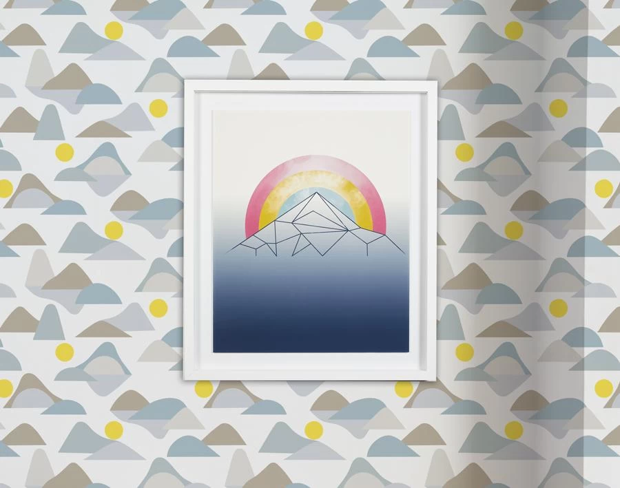'Mountain Rainbow' Framed Art By Tea Collection 4 'Mountain Rainbow' Framed Art By Tea Collection - Image 2