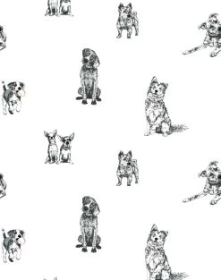 'Mutts' Wallpaper By Nathan Turner - White