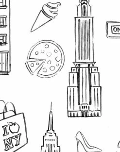 'NYC' Wallpaper By Nathan Turner - White -Wall Decoration Store NYC white A detail 4f6f983c 88e1 4a38 b9a2 45ad005f853d