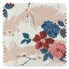 'Fabric By The Yard - Dora Chintz - Pink + Blue On Linen