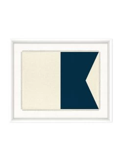 'Nautical Flag Textile 1' On Canvas By Nathan Turner Framed Art