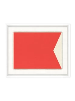 'Nautical Flag Textile 2' On Canvas By Nathan Turner Framed Art