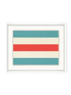 'Nautical Flag Textile 3' On Canvas By Nathan Turner Framed Art