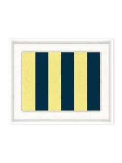 'Nautical Flag Textile 7' On Canvas By Nathan Turner Framed Art
