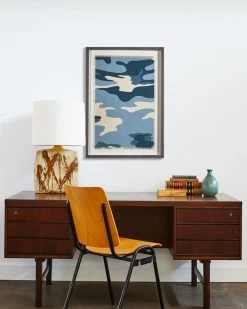 'Navy Blue Camo' Framed Art By Nathan Turner -Wall Decoration Store Navy Blue Camo by Nathan Turner RS 2 e362450f 4b83 4cb9 a02c 351bb0d2b2c8