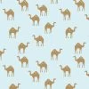 'Oasis Camels' Wallpaper By Tea Collection - Pale Blue