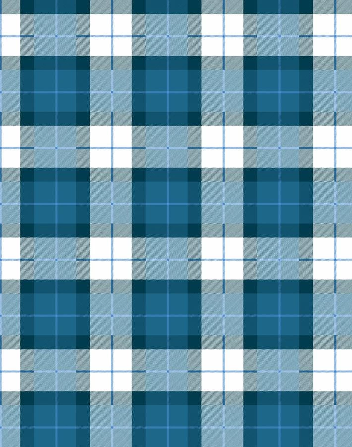 'Oban Plaid' Wallpaper By Wallshoppe - Cadet Blue 3 'Oban Plaid' Wallpaper By Wallshoppe - Cadet Blue