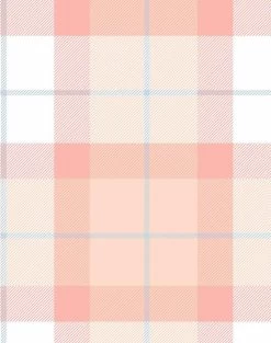'Oban Plaid' Wallpaper By Wallshoppe - Peach -Wall Decoration Store ObanPlaid forweb detail peach bc217c13 758a 4da4 b519 75814a27545d