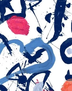 'El Quijote' Wallpaper By Chris Benz - Multi / Blue / Coral -Wall Decoration Store Ode 4 bluecoral 1 0b5868c1 a401 4651 9830 05bf25e82fb2