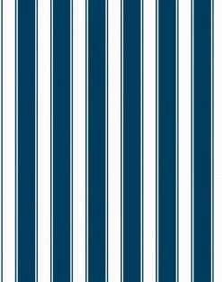 'Ojai Stripe' Wallpaper By Wallshoppe - Navy