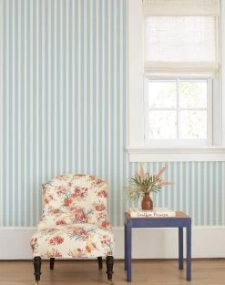 'Ojai Stripe' Wallpaper By Wallshoppe - Baby Blue -Wall Decoration Store Ojai Stripe Baby Blue RS