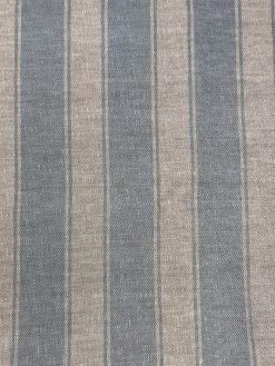 'Fabric By The Yard - Ojai Stripe - Baby Blue On Flax Linen -Wall Decoration Store Ojai Stripe Baby Blue on Flax Linen Design