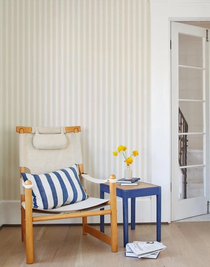 'Ojai Stripe' Wallpaper By Wallshoppe - Iced Chai 4 'Ojai Stripe' Wallpaper By Wallshoppe - Iced Chai - Image 2