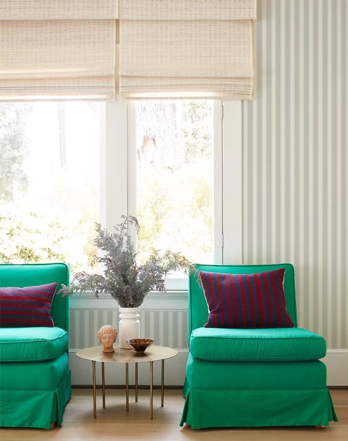 'Ojai Stripe' Wallpaper By Wallshoppe - Silver 4 'Ojai Stripe' Wallpaper By Wallshoppe - Silver - Image 2