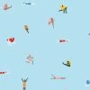 'Olympians' Wallpaper By Tea Collection - Baby Blue
