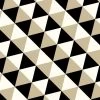 'Optic Triangle' Wallpaper By Clare V. - Beige / Black